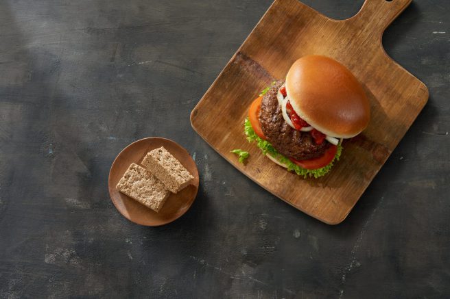 Burger with TIP ingredient